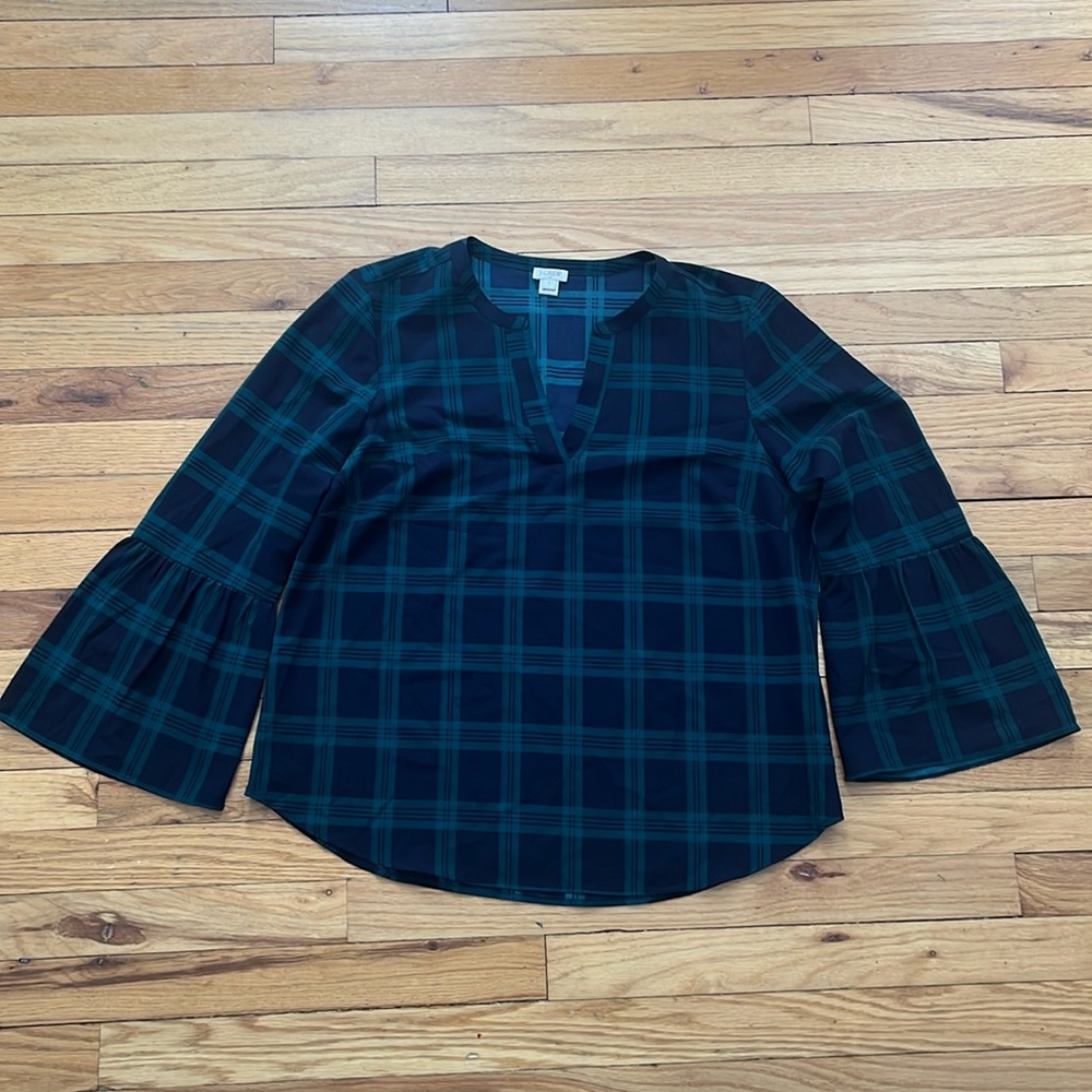 J.Crew Factory Plaid Blouse